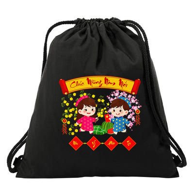 Vietnamese Lunar New Year 2025 Tet Viet Chuc Mung Nam Moi Drawstring Bag