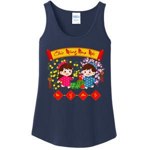 Vietnamese Lunar New Year 2025 Tet Viet Chuc Mung Nam Moi Ladies Essential Tank