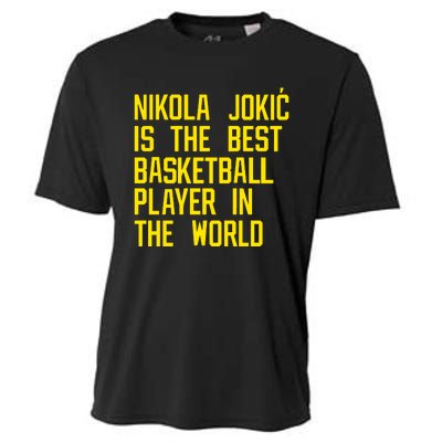 Vic Lombardi Nikola Jokic Best Basketball Player In The World Cooling Performance Crew T-Shirt