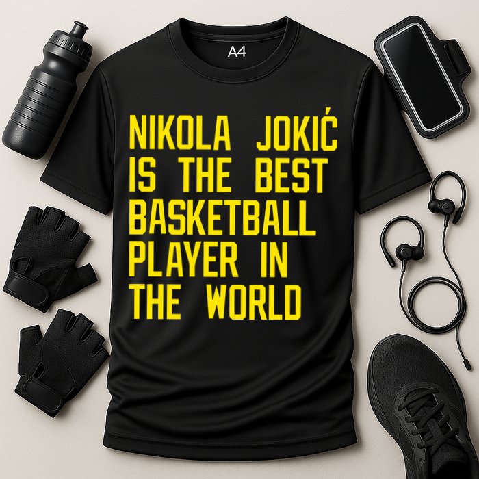 Vic Lombardi Nikola Jokic Best Basketball Player In The World Cooling Performance Crew T-Shirt