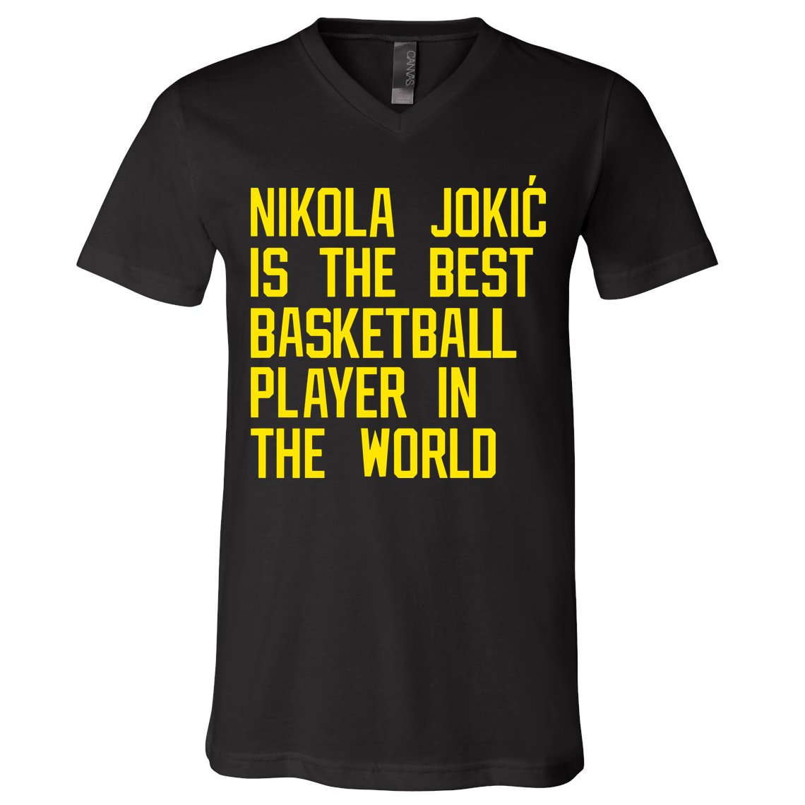 Vic Lombardi Nikola Jokic Best Basketball Player In The World V-Neck T-Shirt