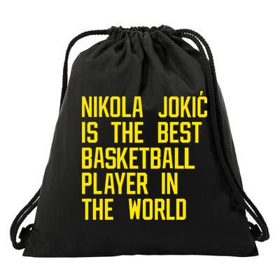 Vic Lombardi Nikola Jokic Best Basketball Player In The World Drawstring Bag