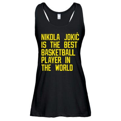 Vic Lombardi Nikola Jokic Best Basketball Player In The World Ladies Essential Flowy Tank