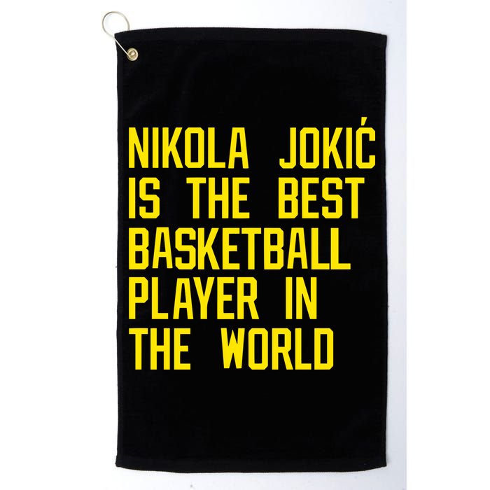 Vic Lombardi Nikola Jokic Best Basketball Player In The World Golf Towel