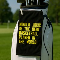 Vic Lombardi Nikola Jokic Best Basketball Player In The World Golf Towel