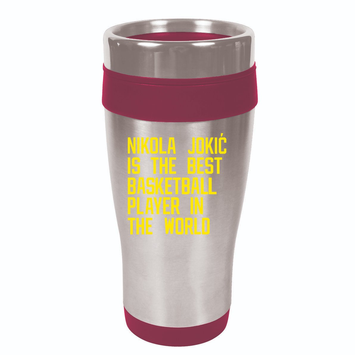 Vic Lombardi Nikola Jokic Best Basketball Player In The World 16oz Travel Tumbler