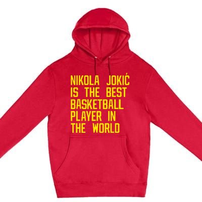 Vic Lombardi Nikola Jokic Best Basketball Player In The World Premium Pullover Hoodie