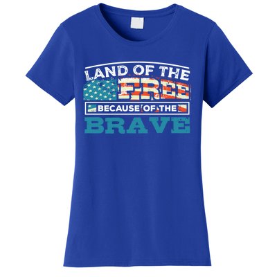 Vintage Land Of The Free Because Of The Brave Gift Women's T-Shirt