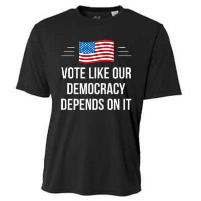 Vote Like Our Democracy Depends On It Cooling Performance Crew T-Shirt