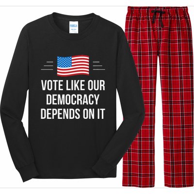 Vote Like Our Democracy Depends On It Long Sleeve Pajama Set