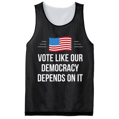 Vote Like Our Democracy Depends On It Mesh Reversible Basketball Jersey Tank