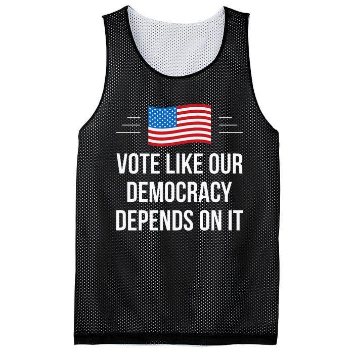 Vote Like Our Democracy Depends On It Mesh Reversible Basketball Jersey Tank