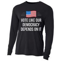 Vote Like Our Democracy Depends On It Cooling Performance Long Sleeve Crew