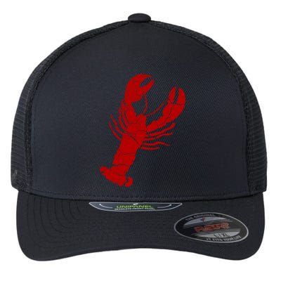Vintage Lobster Print Lobster Gift Flexfit Unipanel Trucker Cap