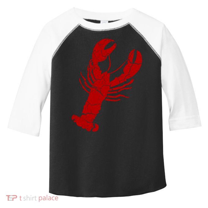 Vintage Lobster Print Lobster Gift Toddler Fine Jersey T-Shirt