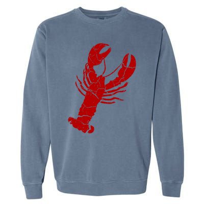 Vintage Lobster Print Lobster Gift Garment-Dyed Sweatshirt