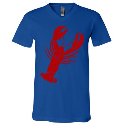 Vintage Lobster Print Lobster Gift V-Neck T-Shirt
