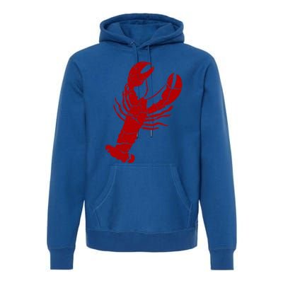 Vintage Lobster Print Lobster Gift Premium Hoodie