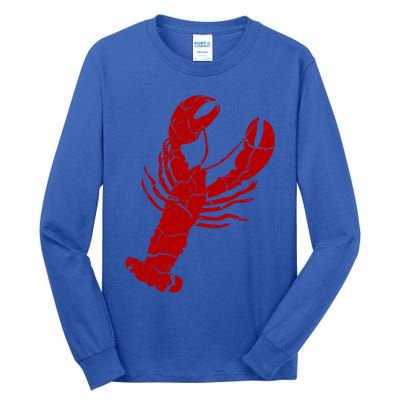 Vintage Lobster Print Lobster Gift Tall Long Sleeve T-Shirt