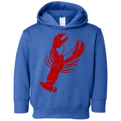 Vintage Lobster Print Lobster Gift Toddler Hoodie
