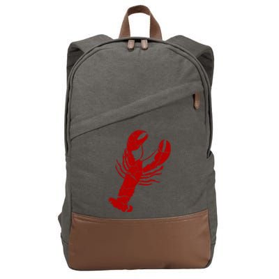 Vintage Lobster Print Lobster Gift Cotton Canvas Backpack