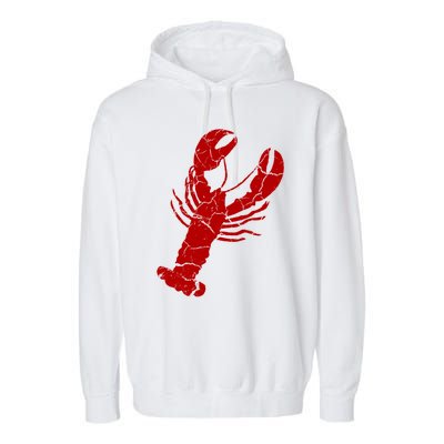 Vintage Lobster Print Lobster Gift Garment-Dyed Fleece Hoodie