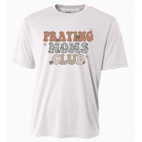 Vintage Leopard Praying Moms Club Christian Religious Cooling Performance Crew T-Shirt