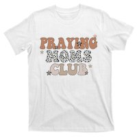 Vintage Leopard Praying Moms Club Christian Religious T-Shirt