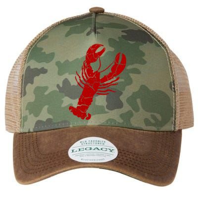 Vintage Lobster Print Gift Lobster Cute Gift Legacy Tie Dye Trucker Hat