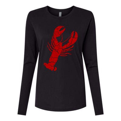 Vintage Lobster Print Gift Lobster Cute Gift Womens Cotton Relaxed Long Sleeve T-Shirt