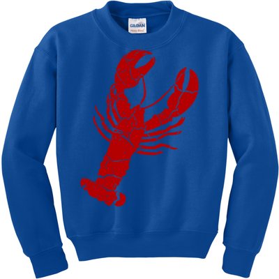 Vintage Lobster Print Gift Lobster Cute Gift Kids Sweatshirt