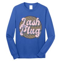 Vintage Lash Plug Lash Tech Lash Artist Leopard Lash Cool Gift Long Sleeve Shirt