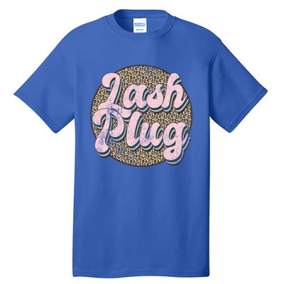 Vintage Lash Plug Lash Tech Lash Artist Leopard Lash Cool Gift Tall T-Shirt