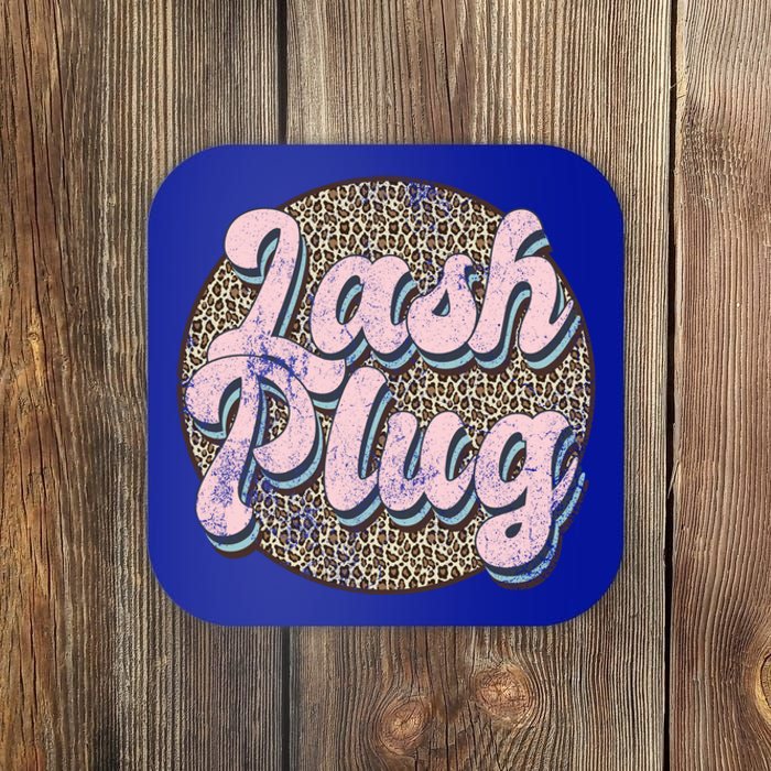 Vintage Lash Plug Lash Tech Lash Artist Leopard Lash Cool Gift Coaster