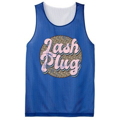 Vintage Lash Plug Lash Tech Lash Artist Leopard Lash Cool Gift Mesh Reversible Basketball Jersey Tank