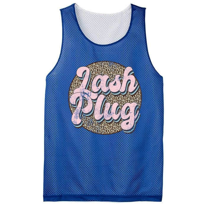 Vintage Lash Plug Lash Tech Lash Artist Leopard Lash Cool Gift Mesh Reversible Basketball Jersey Tank