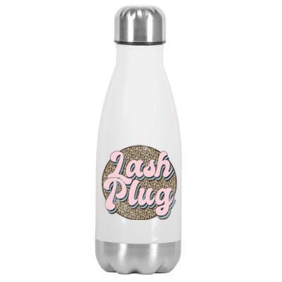 Vintage Lash Plug Lash Tech Lash Artist Leopard Lash Cool Gift Stainless Steel Insulated Water Bottle