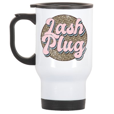 Vintage Lash Plug Lash Tech Lash Artist Leopard Lash Cool Gift Stainless Steel Travel Mug