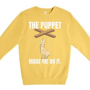 Ventriloquist Llama Puppetmeaningful Giftmademeaningful Giftmemeaningful Giftdo Premium Crewneck Sweatshirt