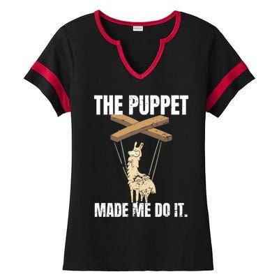 Ventriloquist Llama Puppetmeaningful Giftmademeaningful Giftmemeaningful Giftdo Ladies Halftime Notch Neck Tee