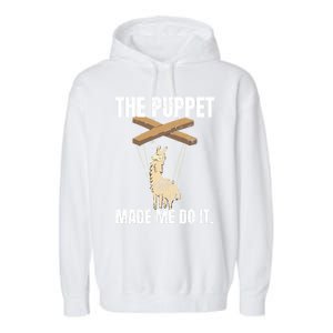 Ventriloquist Llama Puppetmeaningful Giftmademeaningful Giftmemeaningful Giftdo Garment-Dyed Fleece Hoodie