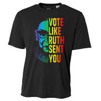 Vote Like Ruth Sent You Uterus Feminist Lgbt Cooling Performance Crew T-Shirt