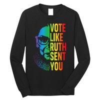 Vote Like Ruth Sent You Uterus Feminist Lgbt Long Sleeve Shirt