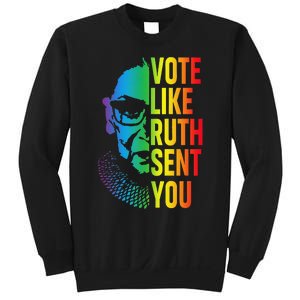 Vote Like Ruth Sent You Uterus Feminist Lgbt Sweatshirt