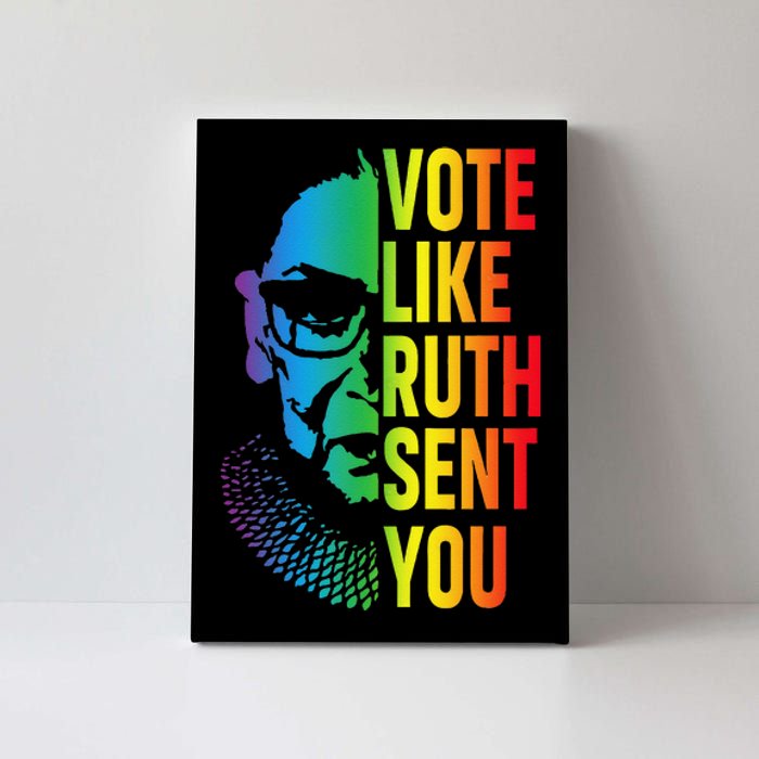 Vote Like Ruth Sent You Uterus Feminist Lgbt Canvas