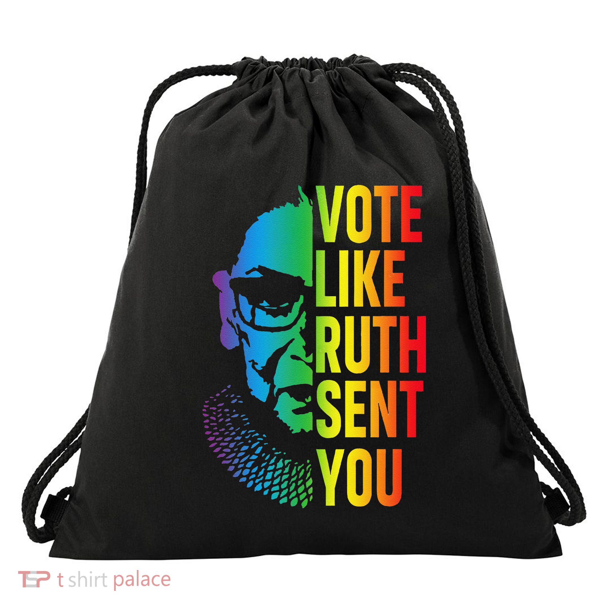Vote Like Ruth Sent You Uterus Feminist Lgbt Drawstring Bag