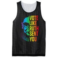 Vote Like Ruth Sent You Uterus Feminist Lgbt Mesh Reversible Basketball Jersey Tank