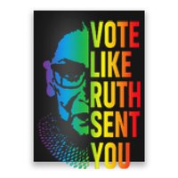 Vote Like Ruth Sent You Uterus Feminist Lgbt Poster