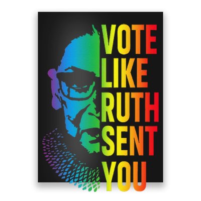 Vote Like Ruth Sent You Uterus Feminist Lgbt Poster