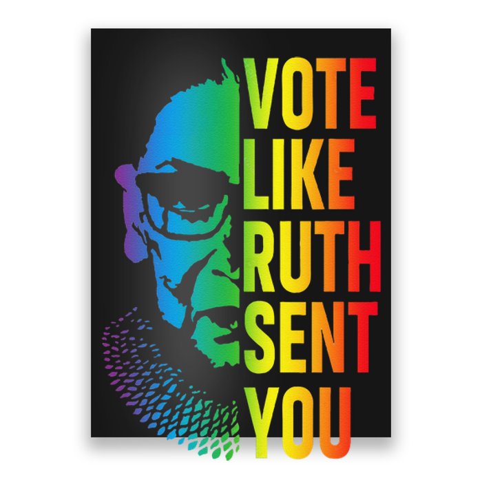 Vote Like Ruth Sent You Uterus Feminist Lgbt Poster